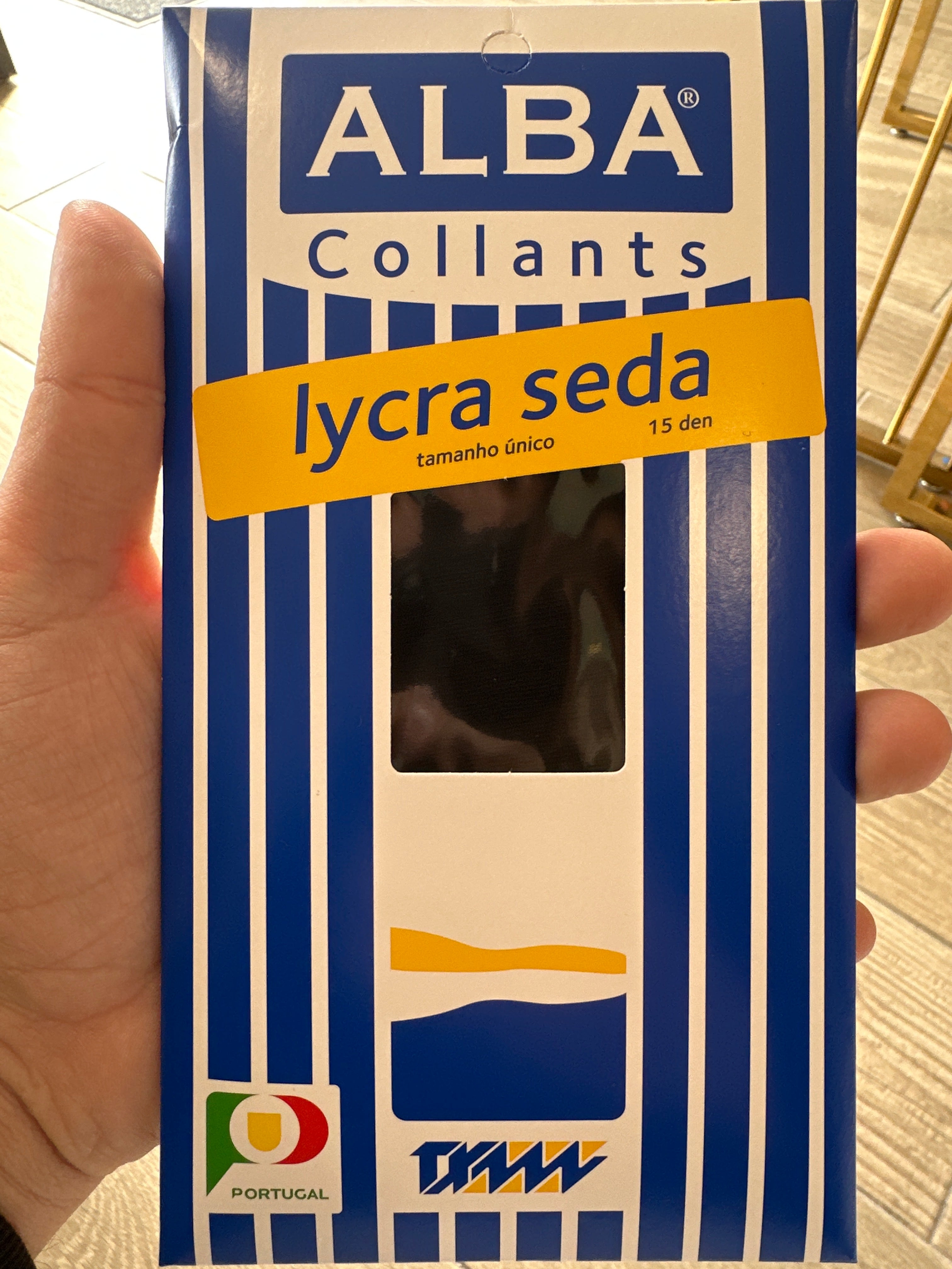 Collants alba lycra seda Preto