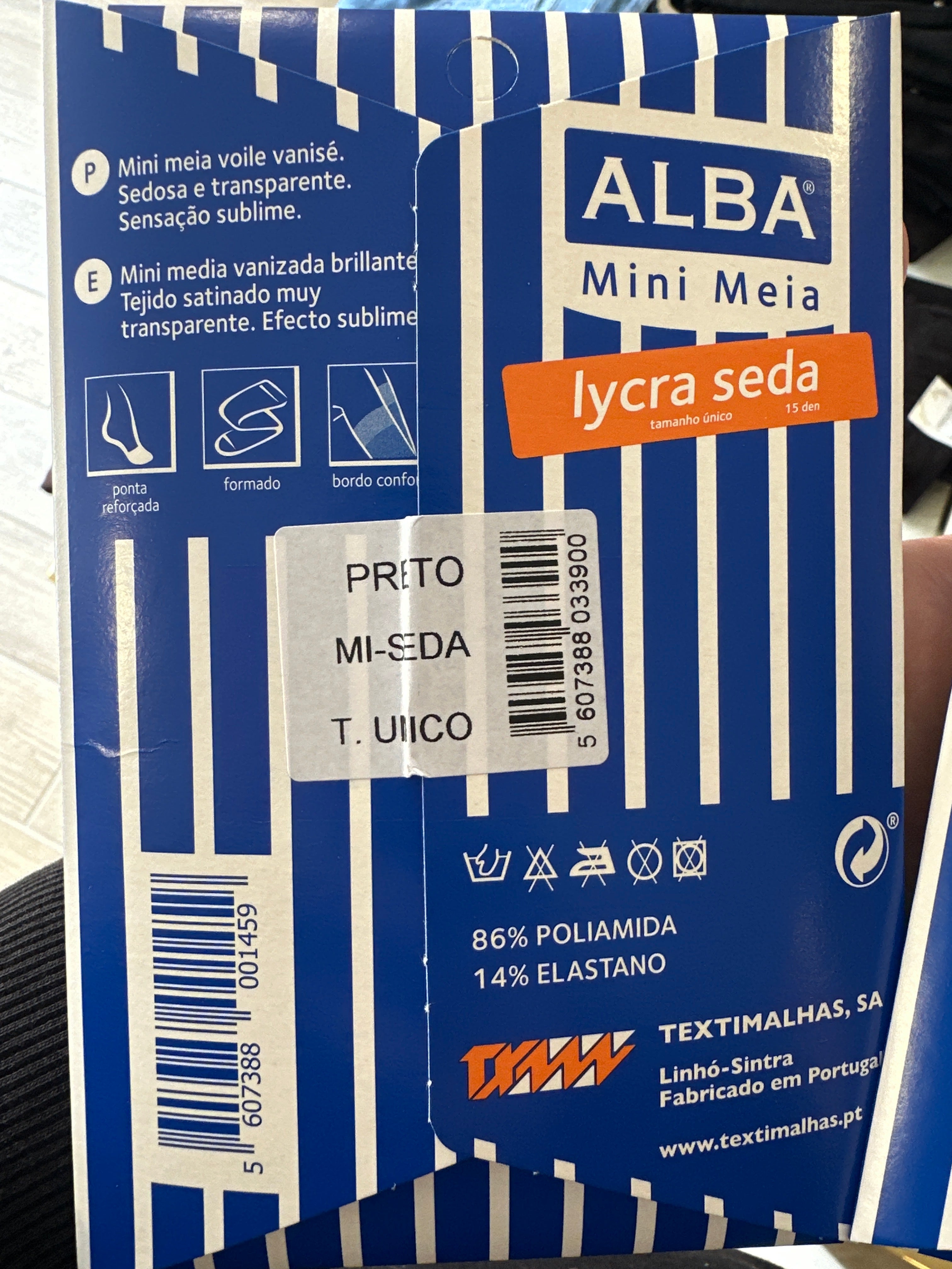 ALBA Mini meias Lycra Seda