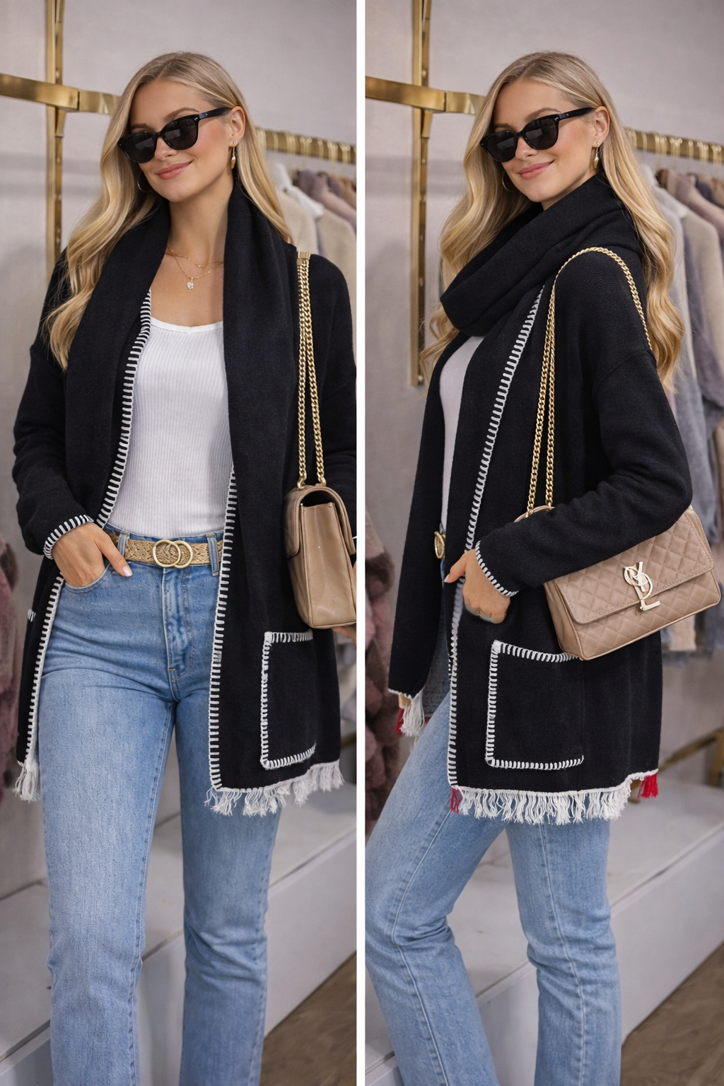 Casaco Soft Elegance com Cachecol Coordenado